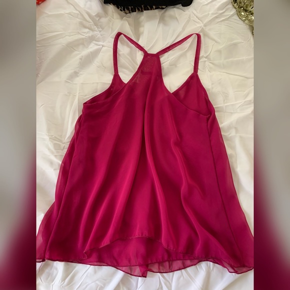 Fuchsia Chiffon Top - Picture 2 of 2
